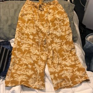 Mustard Yellow American Eagle Flowy Pants